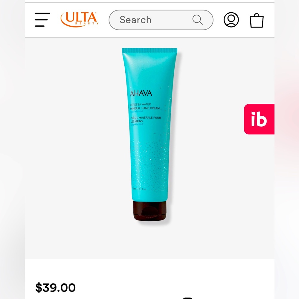 Ahava Deadsea Water Mineral Handcream 5.1 fl.oz
